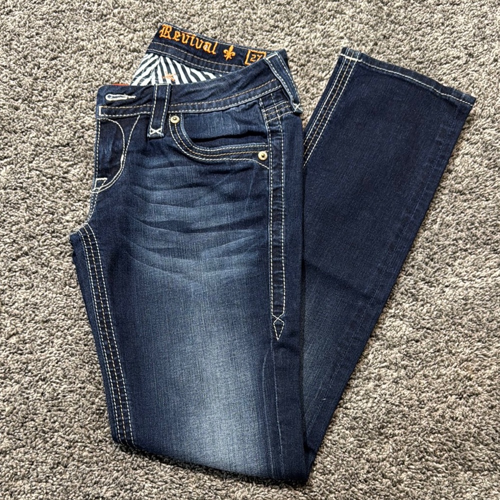 Rock Revival Jessica Straight Women's Blue Jeans
